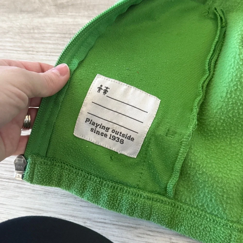 Columbia Two-Tone Blue and Green Fleece Jacket XXS 4-5 - Picture 6 of 8
